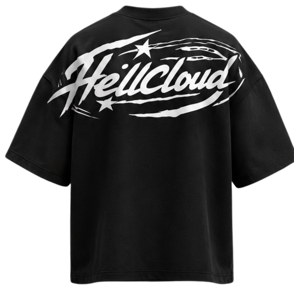 HELLCLOUD STAR SEMI OVERSIZE NEGRO