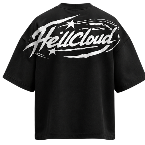 HELLCLOUD STAR SEMI OVERSIZE NEGRO