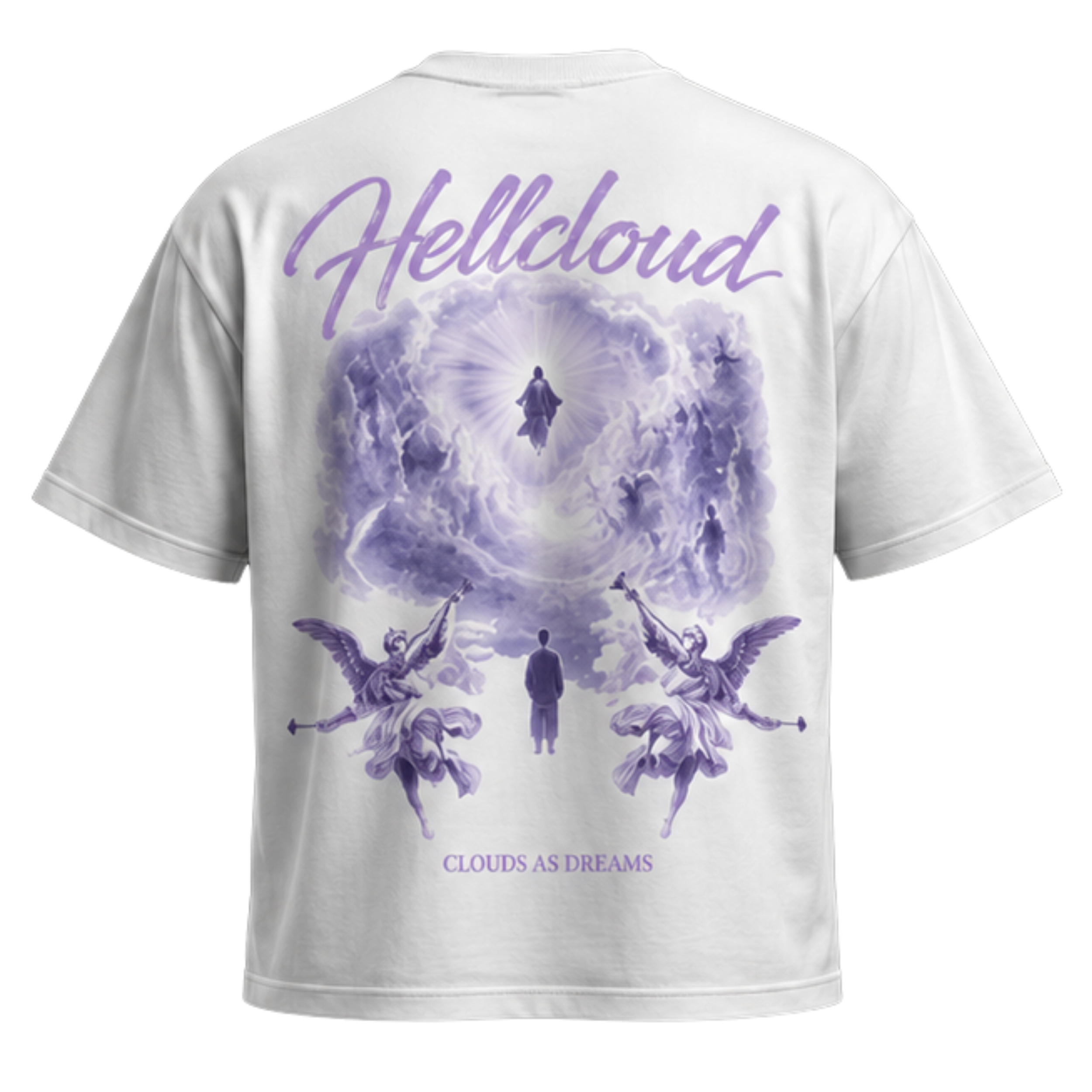 PURPLE CLOUD SEMI OVERSIZE BLANCA